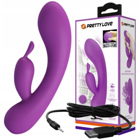 WIBRATOR WIELOFUNKCYJNY królik 12 MOCNYCH WIBRACJI