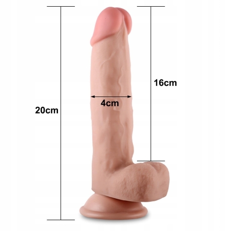 PENIS realistyczne DILDO PRZYSSAWKA RUCHOMA SKÓRA