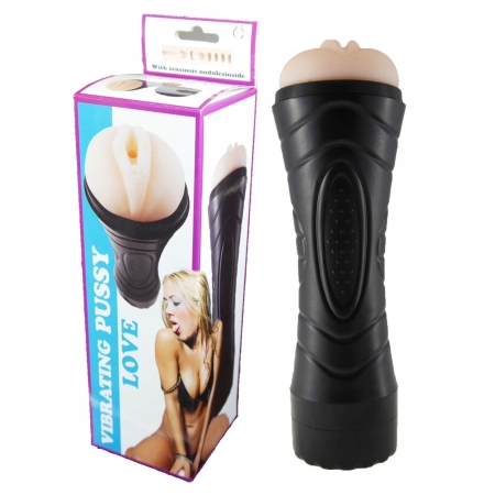 MASTURBATOR DLA MĘŻCZYZN POCHWA CIPKA WIBRACJE
