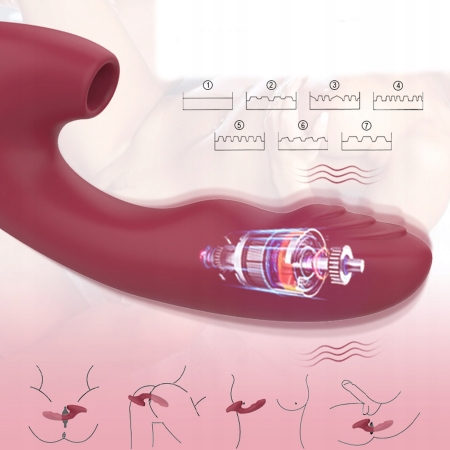 Wibrator WIELOFUNKCYJNY bezdotykowa stymulacja USB