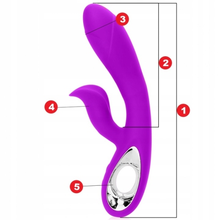 WIBRATOR sex króliczek ŁECHTACZKI 12 wibracji USB
