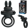 Pierścień erekcyjny na penisa i jądra króliczek wibrujący