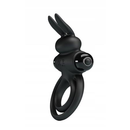 Pierścień erekcyjny na penisa i jądra króliczek wibrujący