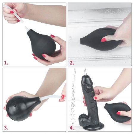 DILDO Z WYTRYSKIEM penis przyssawka Realistyczny