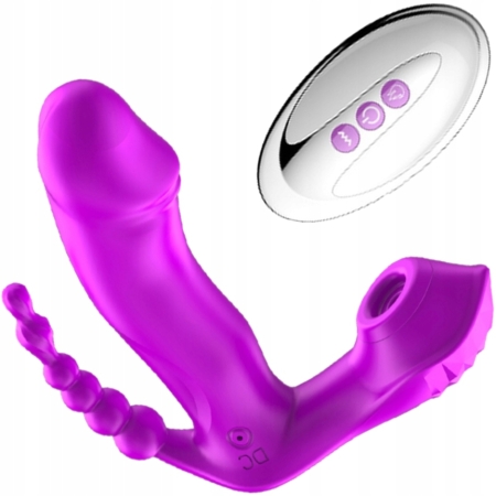 WIBRATOR DO MAJTEK masażer SSĄCY 3w1 PODGRZEWANY