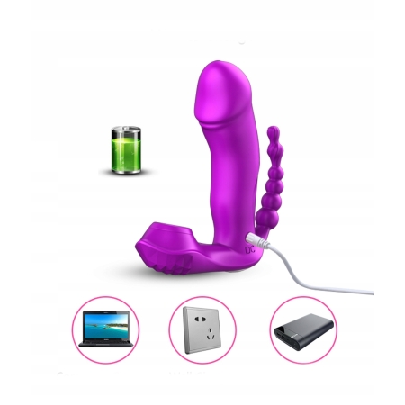 WIBRATOR DO MAJTEK masażer SSĄCY 3w1 PODGRZEWANY