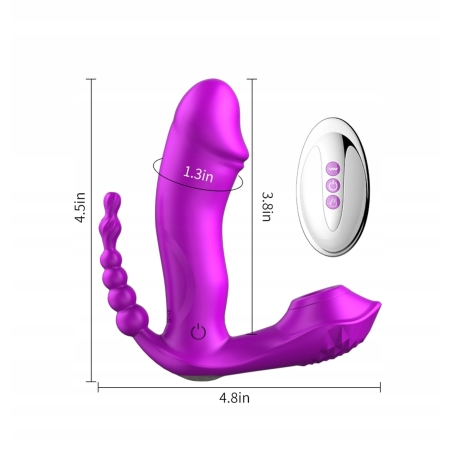 WIBRATOR DO MAJTEK masażer SSĄCY 3w1 PODGRZEWANY