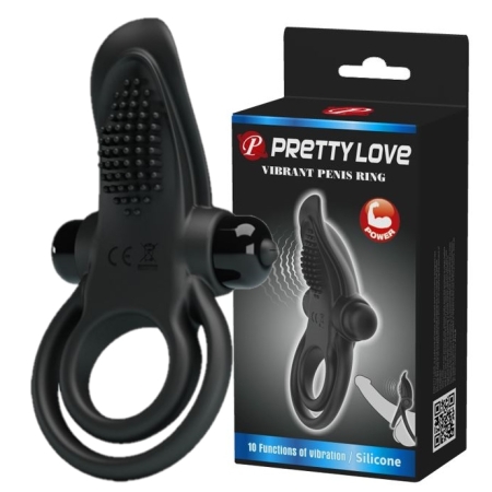 Pierścień erekcyjny wibrujący na penisa i jądra do łechtaczki