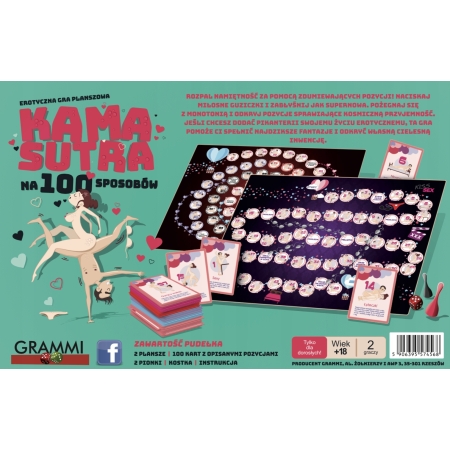Gra Erotyczna Planszowa z kartami KAMASUTRA Zabawa