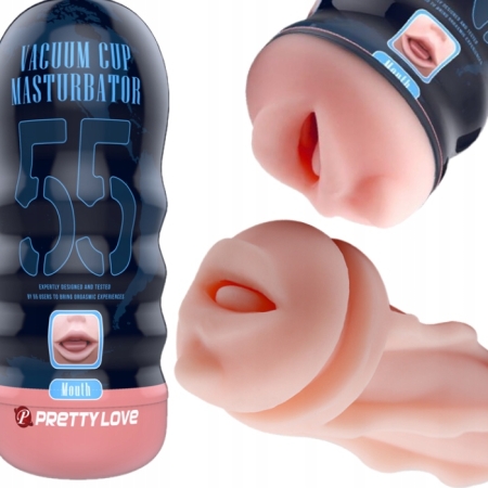 MASTURBATOR MĘSKI SZTUCZNE USTA SSĄCE LODZIK