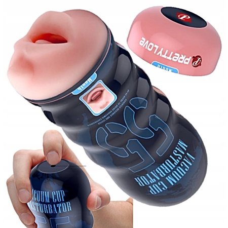 MASTURBATOR MĘSKI SZTUCZNE USTA SSĄCE LODZIK