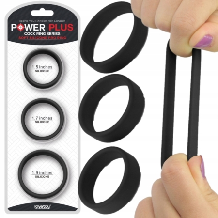 Pierścień Erekcyjny Na Penisa Zestaw Ring XXL Mocniejsza Erekcja Sex Gadżet